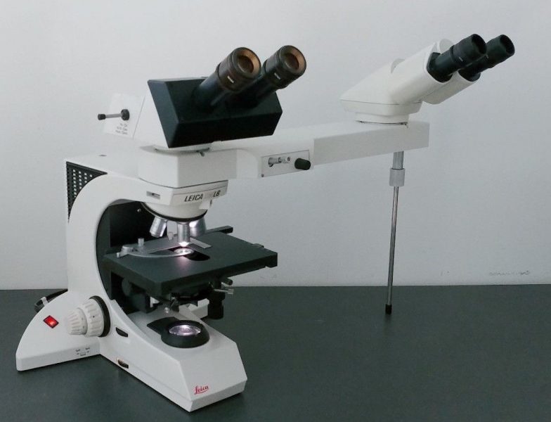 Leica Microscope DMLB with Side by Side Teaching Bridge and Trinocular ...