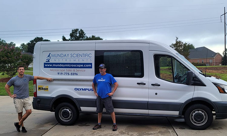 Chad and Scott in front of van