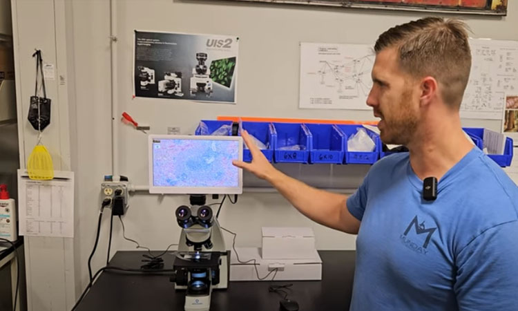 Upgrade Microscope with Heads-Up Display Screen
