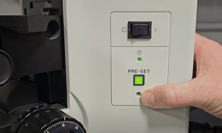 Green button on BX microscope?