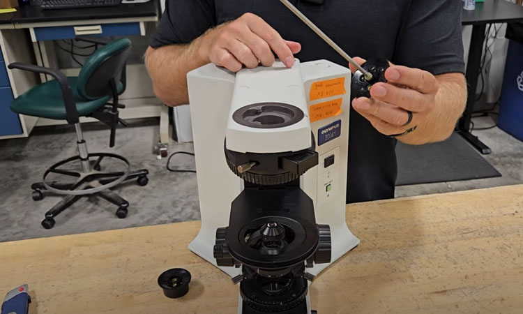 Re-lubricate BX Microscope Fine Focus